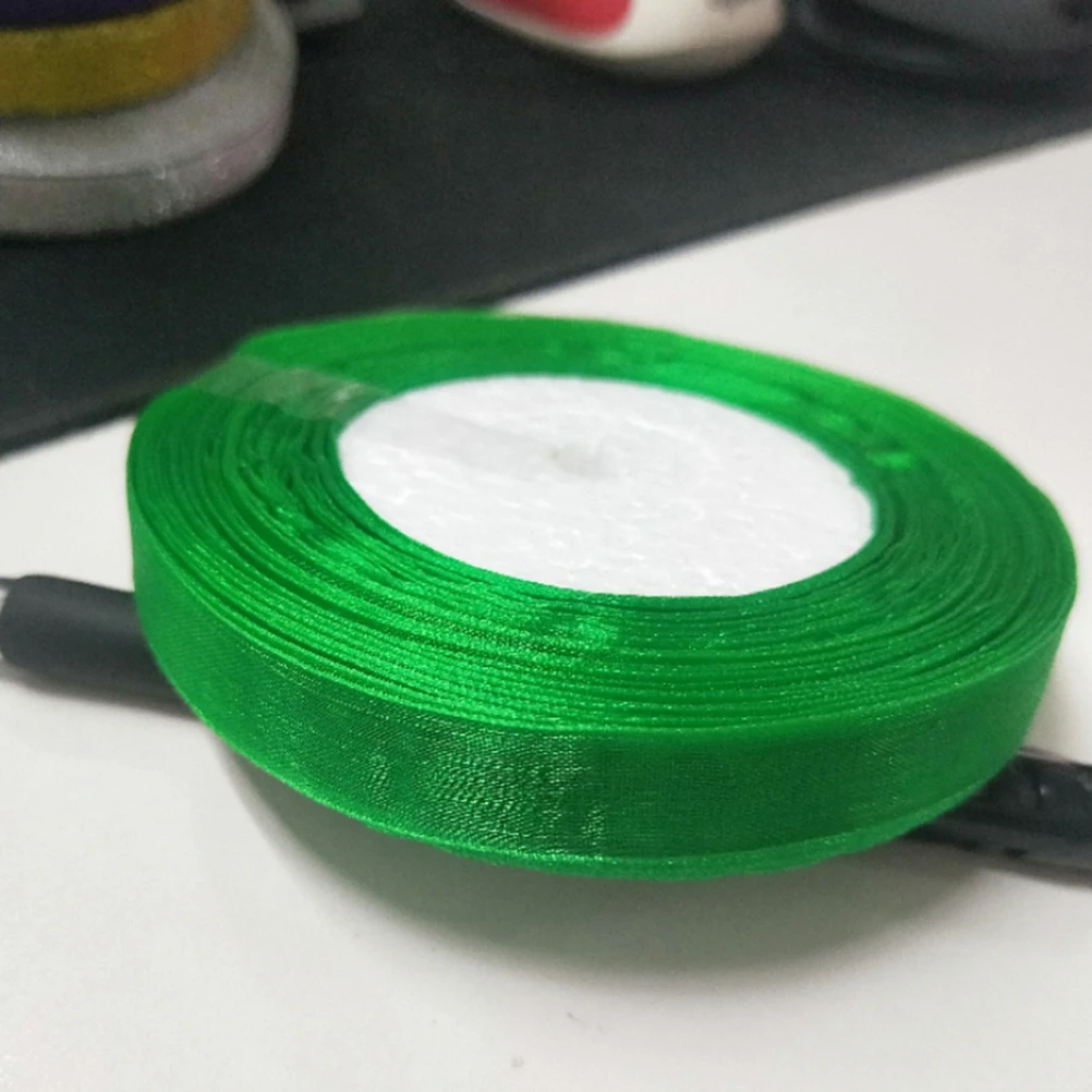 

9pcs Roll Organza Sheer Tape Hair Decoration Belt Lightweight Drapery Sheer Organza Roll Accents Shiny Textured