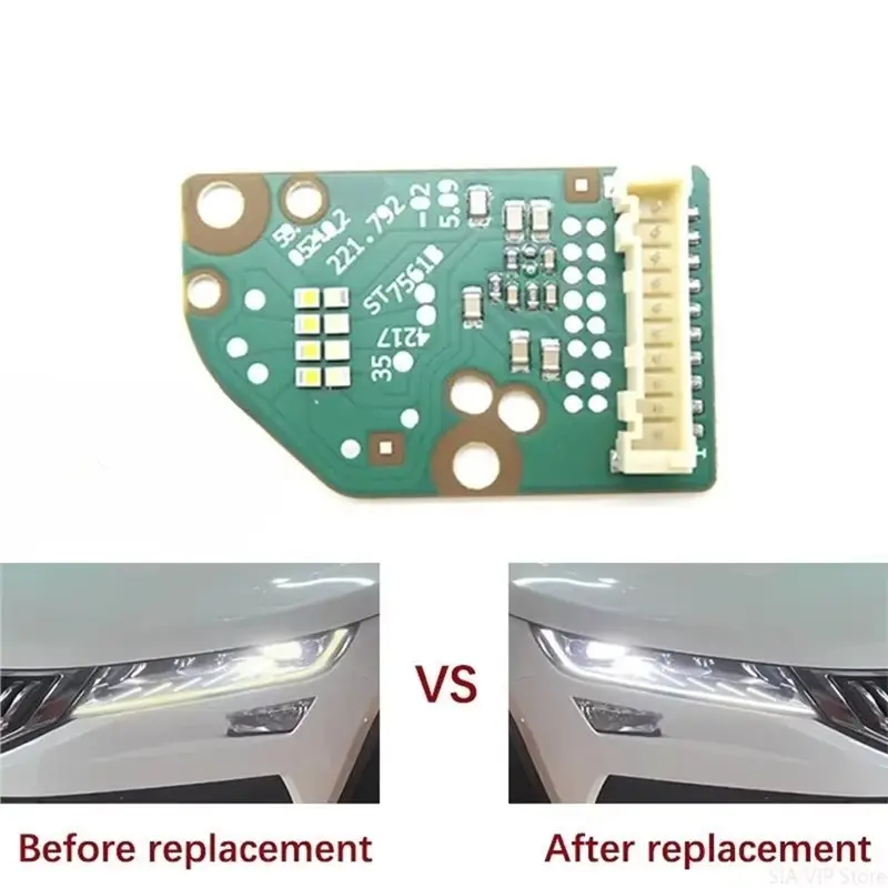 LED Daytime Running Light DRL Module Board For Skoda Kodiaq NS7 NV7 NS6 First Gen 2016-2023 Turn Signal Light Right