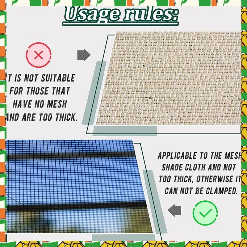 

Professional Tool Sun Shade Net Clip Garden Tools Greenhouse Shade Cloth Fix Clamp Plastic Grommet Fence Netting Installation Ho