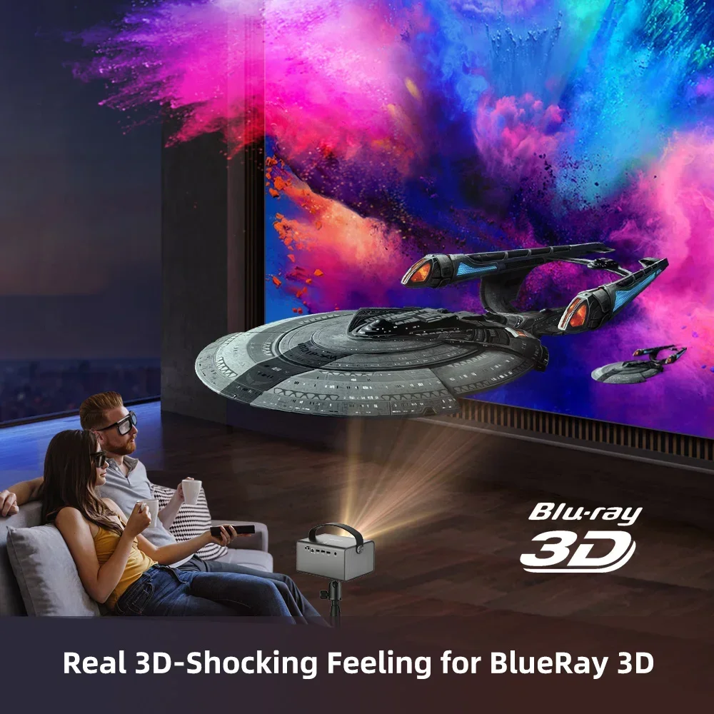 2025 BYINTEK R17 1080p Mini proyector Android WIFI cine en casa teléfono móvil proyector de enfoque eléctrico con batería para cine 4K