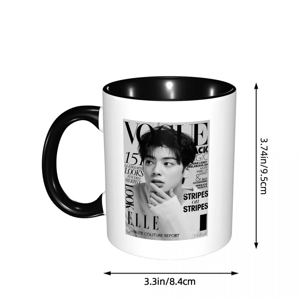 Cha EunWoo Kpop Astro Mug Funny Ceramic Coffee Cups Tea Mugs Milk Cup Drinkware Gifts for Woman Man