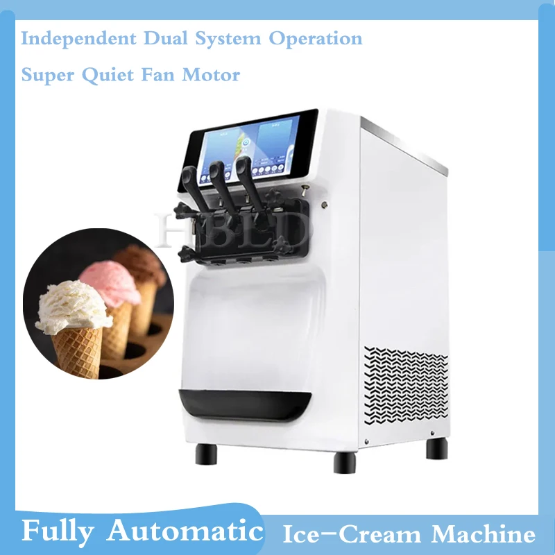 Super Silent Three Flavor Ice Cream Machine Multifunctional Frozen Yogurt Machine Commercially Available