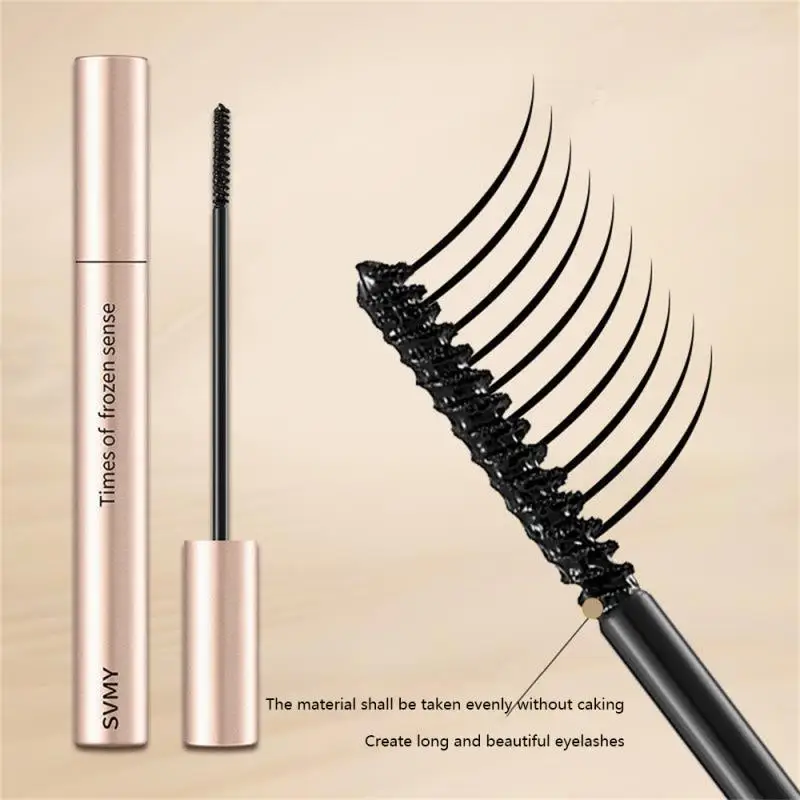 Waterproof Eyelashes Mascara Eye Makeup Black Mascara Natural Slender Lengthening Eyelashes Sweat-proof Small Brush Head Mascara