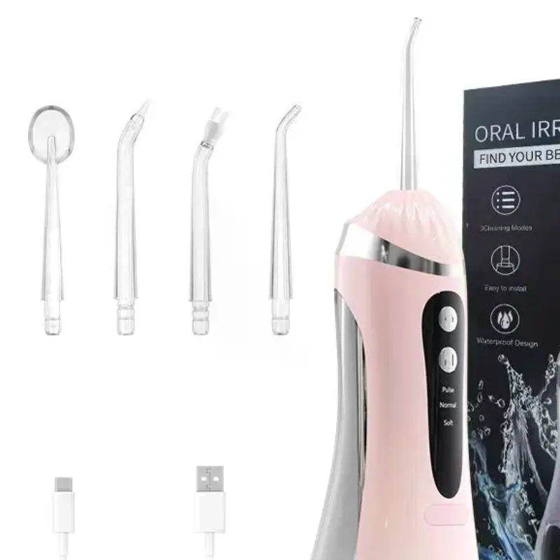 

Ирригатор для полости рта, 3 режима очистки, портативный, перезаряжаемый, водонепроницаемый IP65, зубной ирригатор для отбеливания зубов, струйный флоссер, 200 мл