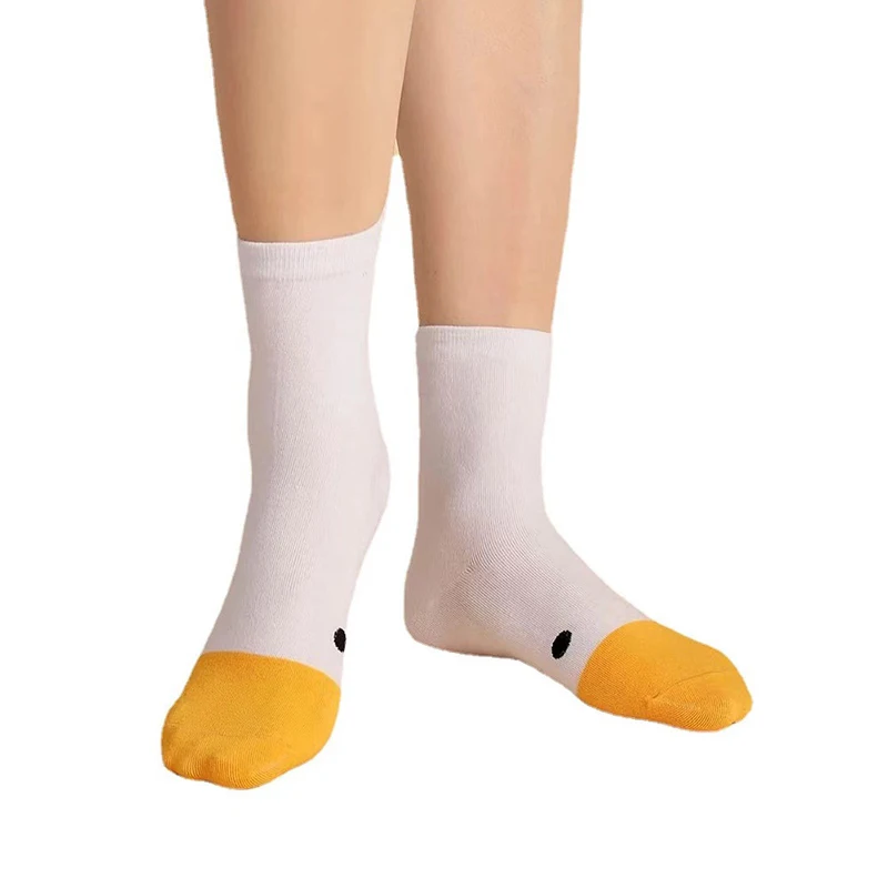 New Funny Goose Duck Printed Socks Fashion Women Cartoon Animal Winter Warm Mid Tube Cotton Sock Sports Creative Casual Sox Gift image 5