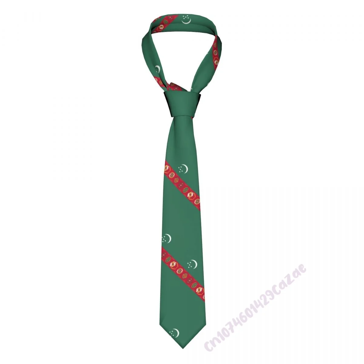 Turkmenistan Flag Neck Ties For Men Women Casual Plaid Tie Suits Slim Wedding Party Necktie Gravatas For Gift Proud