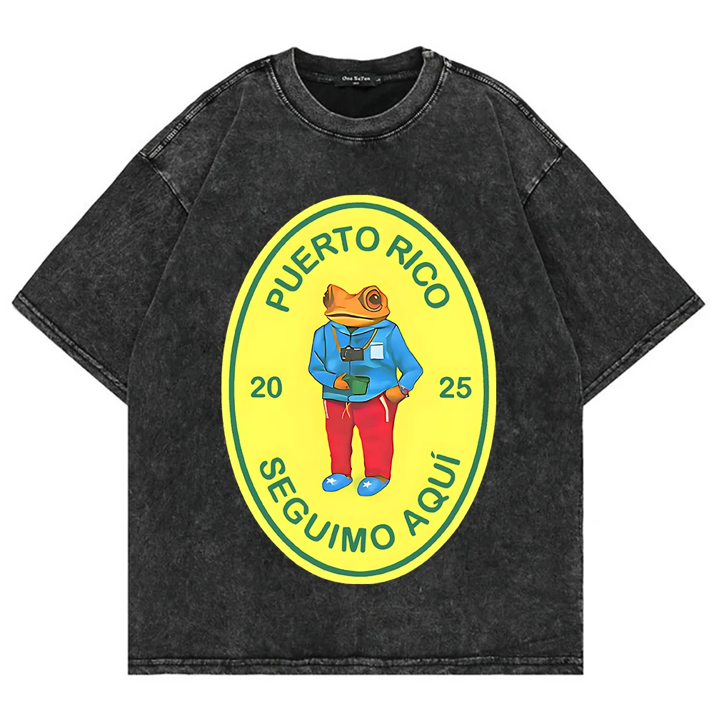 

Футболка мужская Bad Bunny Debí Tirar Más Fotos World Tour 2025 2026, DTMF Funny Frog, оверсайз, 100% хлопок, абрикосовая, винтажная, с эффектом потертости