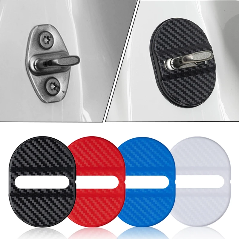 

Fashion 4Pcs Universal Auto Door Lock Protective Cover Plastic Anti-Rust Sleeve Cushion Car Door Lock Buckle ProtectionAccessory