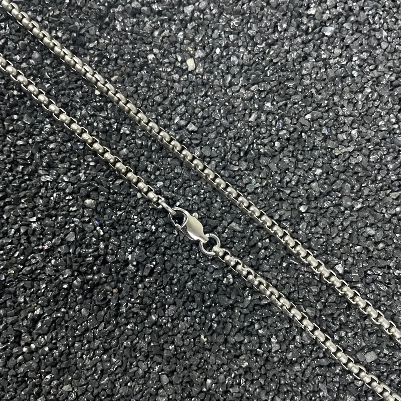 New Pure Titanium Square Box Style Necklace – Anti Allergy & Lightweight Accessories Match Fashionable Classic Style Unisex