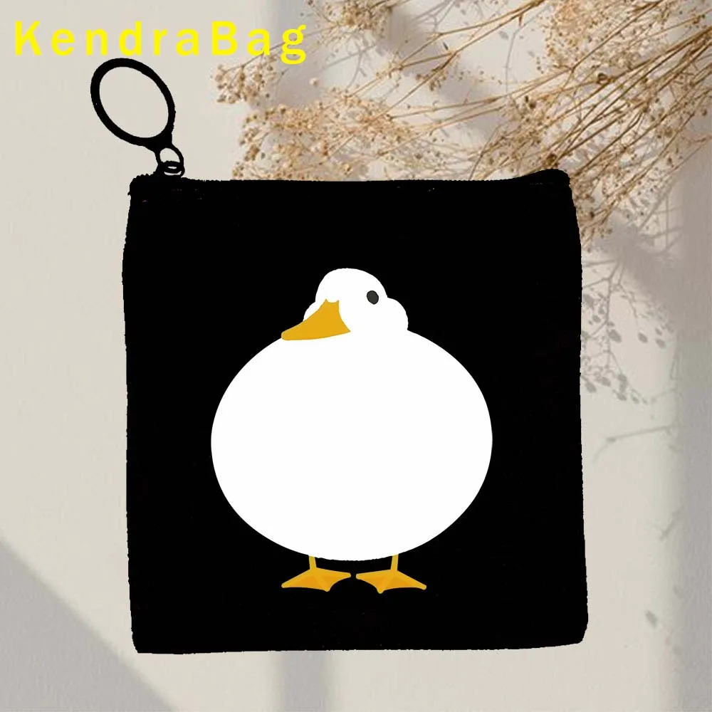 Funny Honk Untitled Goose Game Lovely Meme Judgmental Duck Cute Cartoon Animal Key Coin Purse Canvas Card Bag Pouch Wallet Gifts