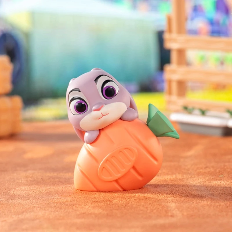 Zootopia Caja ciega con Nick & Judy en la pose de té de la tarde, adorables muñecos periféricos de anime: adorno de decoración perfecto para escritorio,