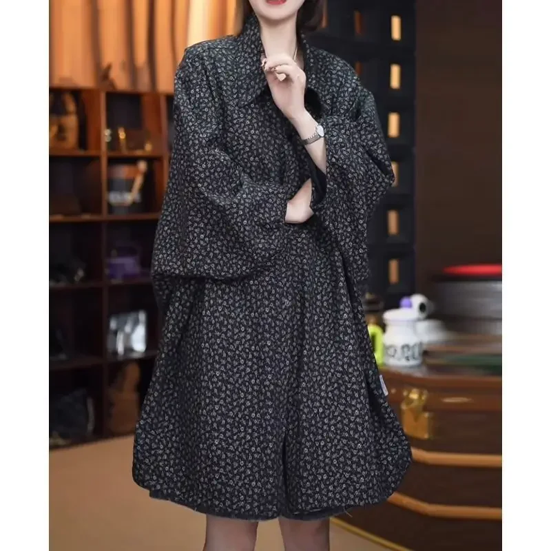 

2025 Spring New Broad Edition Jacquard Cardigan Casual Loose Outer Button Cardigan Elegant Top