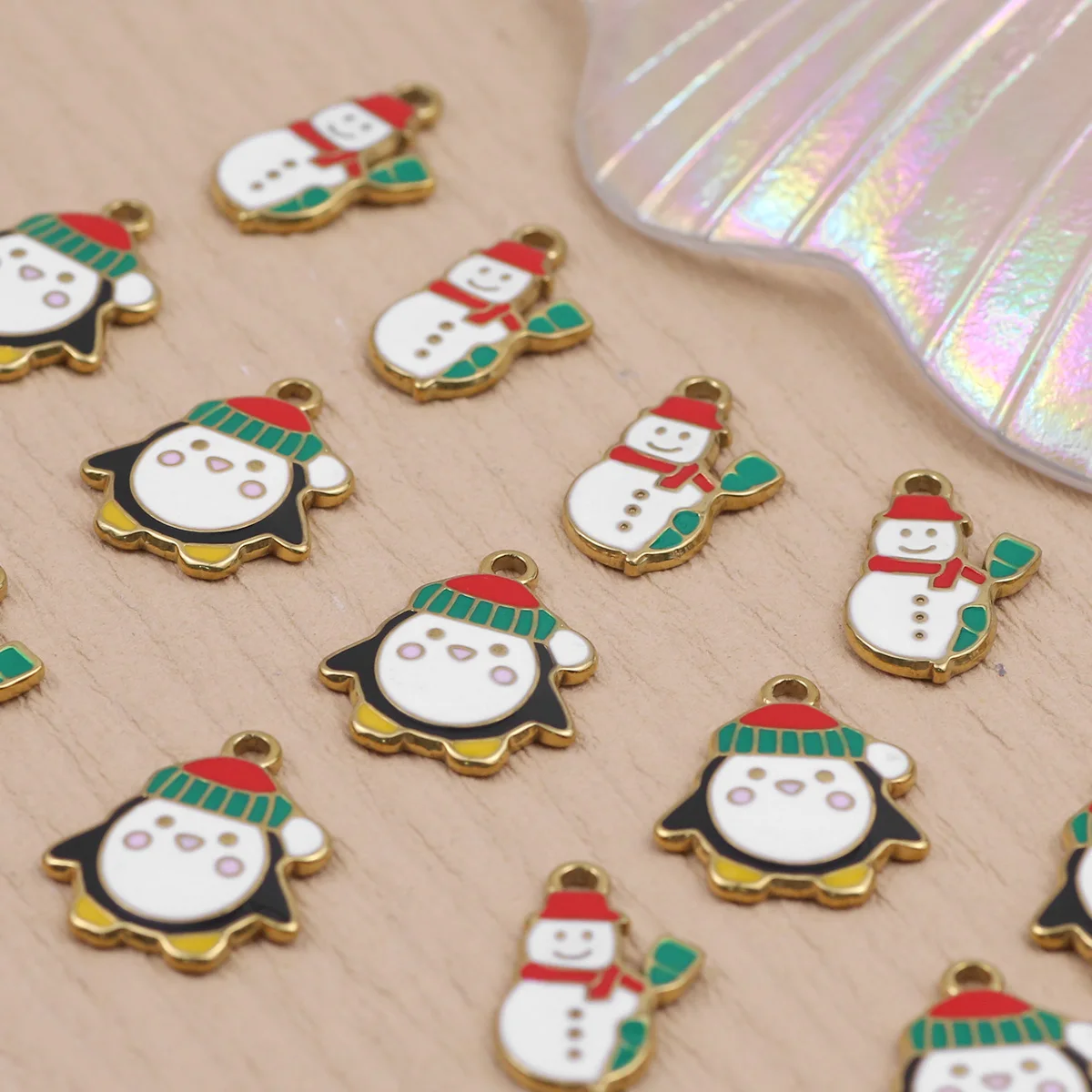 

Stainless steel 18mm Christmas Snowman Penguin Pendants For Jewelry Making DIY Bracelets Necklace Key Chain Accessories Finding