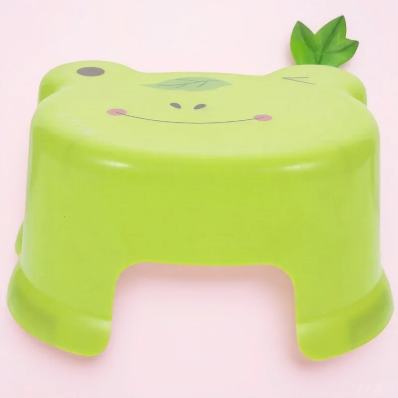 STOBAZA Step Stool Heavy Duty Plastic Kids Foot Stool Cartoon Design for Bathroom Travel Potty Training Squatting Toilet Use