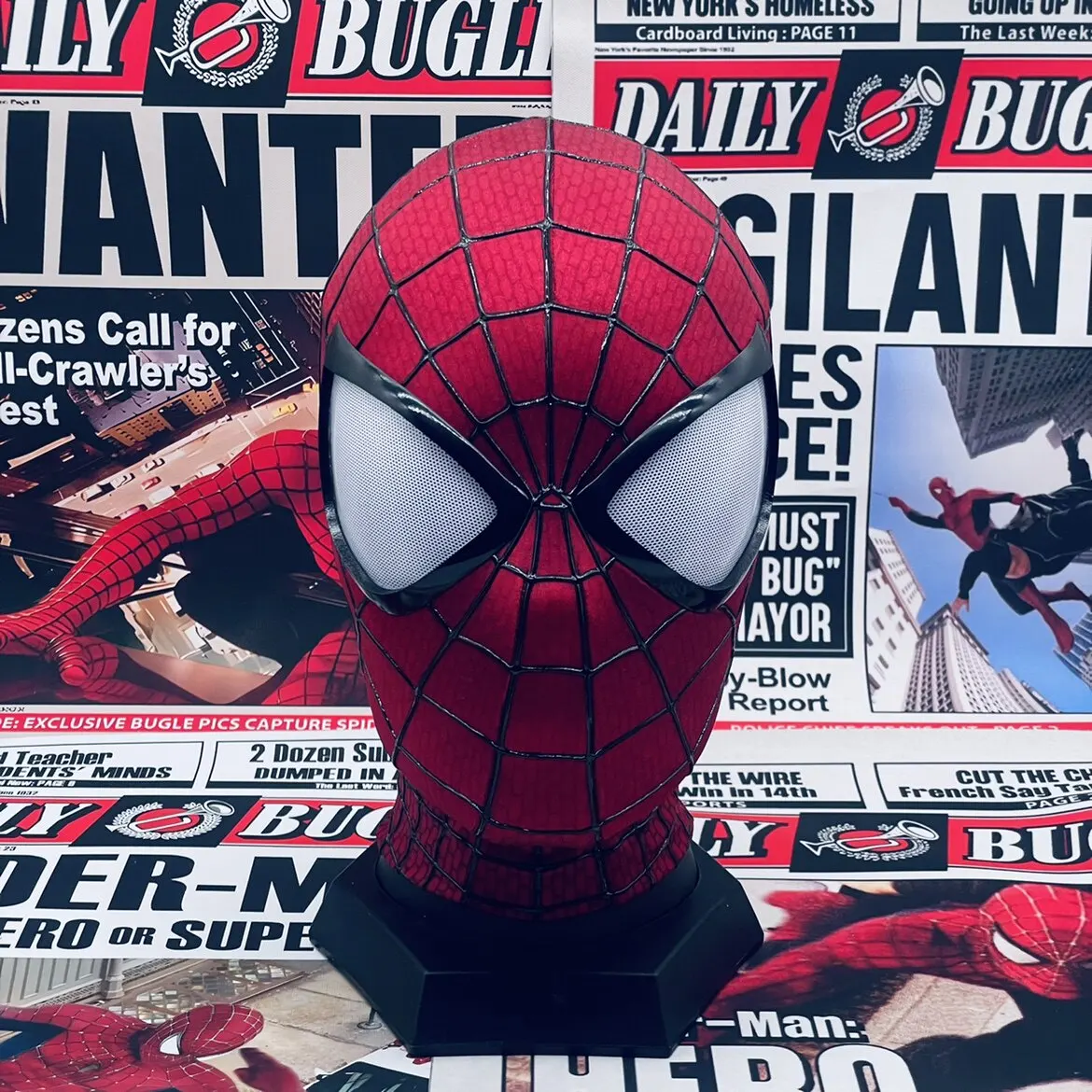 Handmade Spider-Man 2 Movie Accuracy Garfield Version Cosplay Mask Peter Parker Handicraft Collectible Item For Birthday Gifts image 4