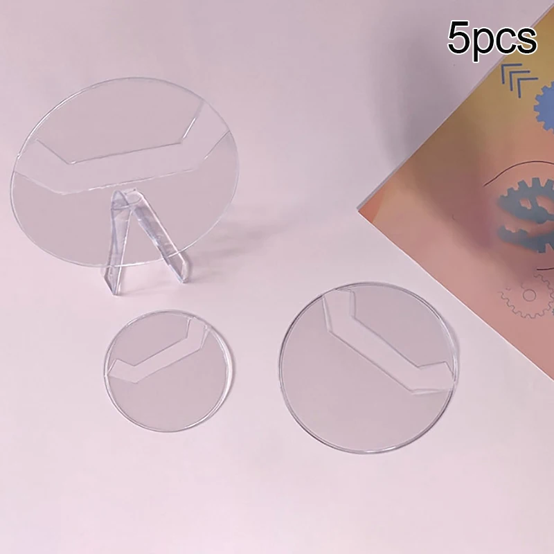 5pcs/set 38-83mm Clear Round Bag Transparent Pin Badge Protector