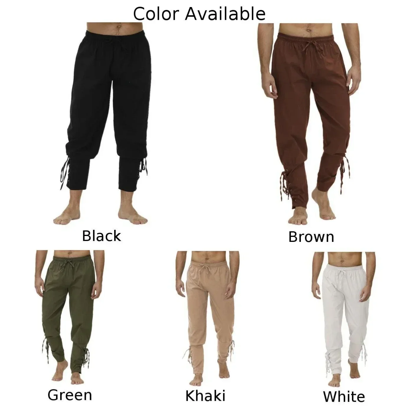 Neue Herren Mittelalter Renaissance Piraten Schnürhose Gothic Cosplay Kostüm Hose Leggings Kostüme Herren Daliy Lange Hose