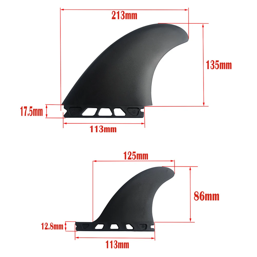 Surfwater Wave Fin Accessory For FCS2 Keel Fins Fiberglass Core Abs Surfboard Fins Set Dual Tabs For Surfboard Accessories