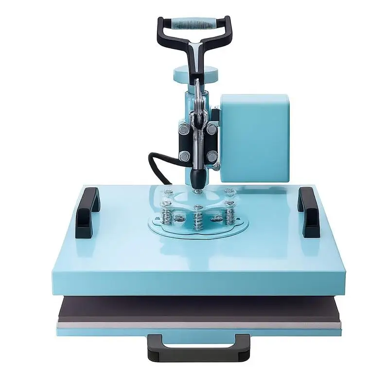 Presse à chaud, 15 x 15 pouces, machine de transfert thermique 5-en-1 avec presse pour gobelets de 30 oz, 360 °   Presse à t-shirts pivotante, contrôle numérique de précision, pour t-shirts/tasses/casquettes/assiettes, verte