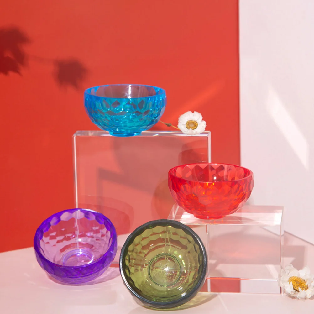 5 acryl kristallen kommen gezichtsmasker Mengen Lichtgewicht draagbaar Huidverzorging Klei Bodylotion Boter Gemakkelijk schoon Duurzaamheid Praktisch