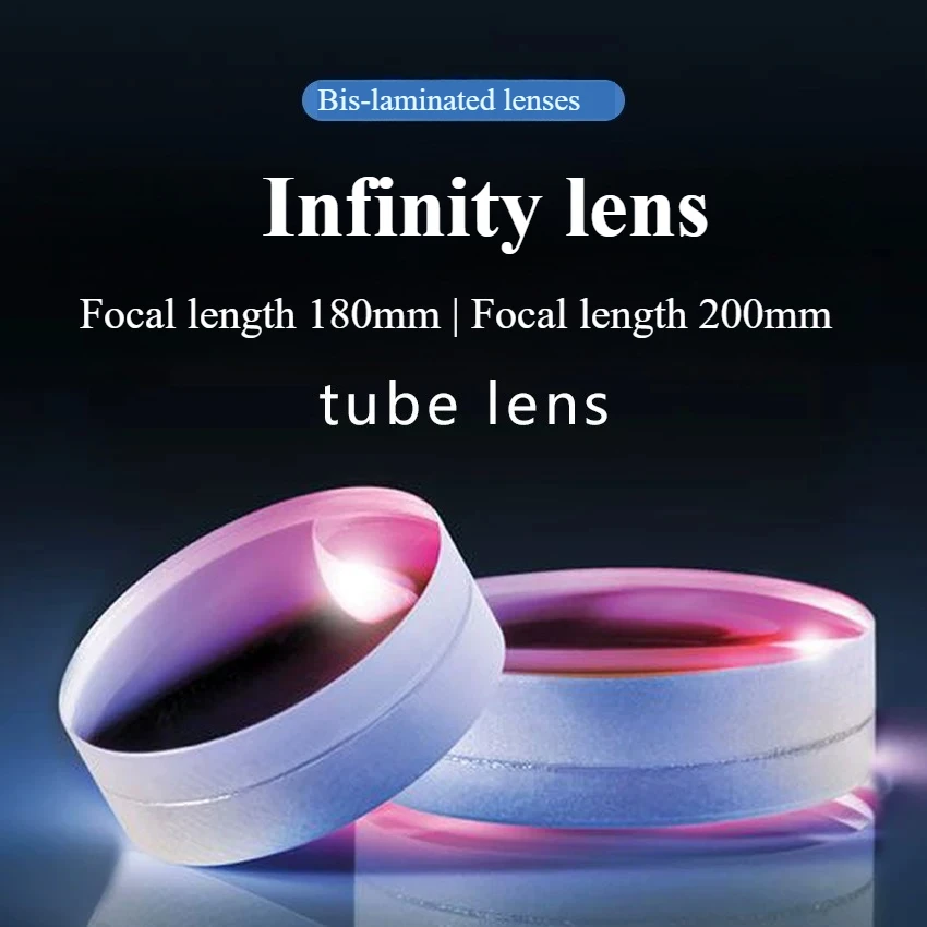 Lnfinity Microscope Doublet Imaging Tube Lens F=180 F=200mm Tube Lens