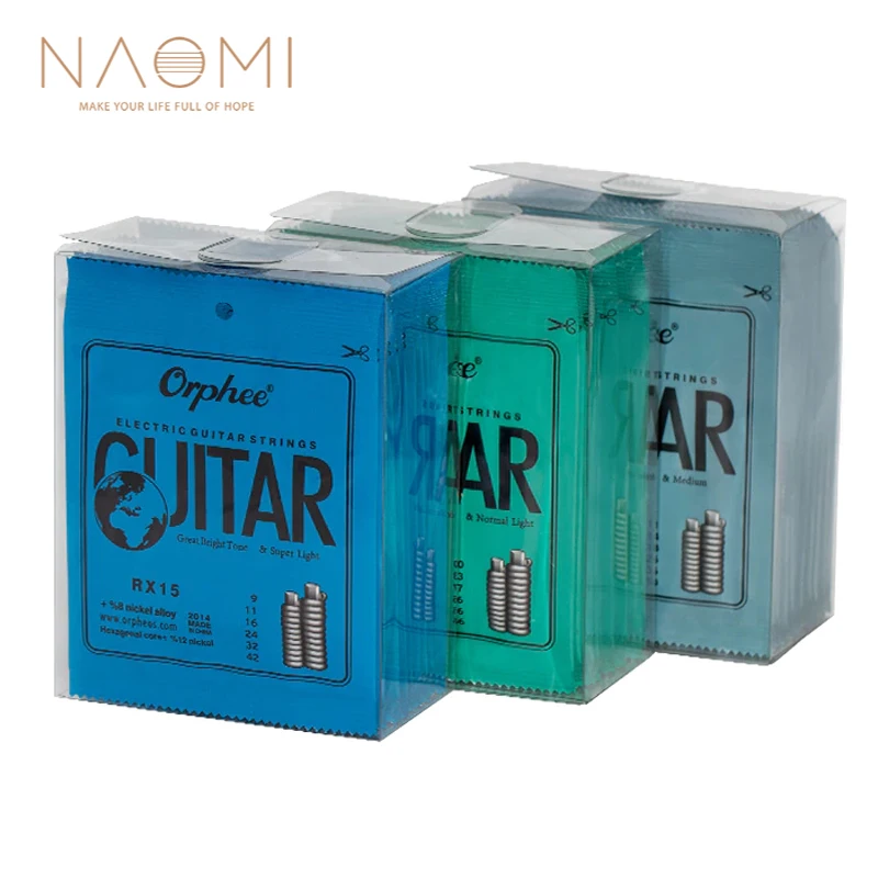 

NAOMI 10sets Orphee Electric Guitar Strings Set Metal Hexagonal Carbon Steel RX Series Practiced For Guitar Parts Accessories