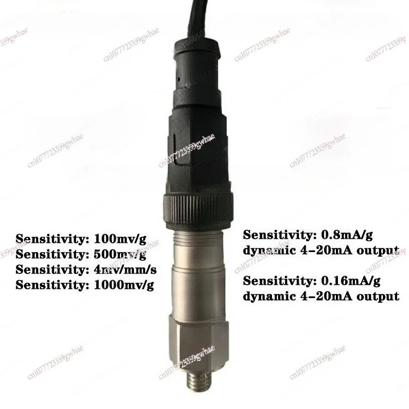 acceleration sensor, ICP vibration accelerometer, 100mv/g-1000mv/g, resolution 0.5mg