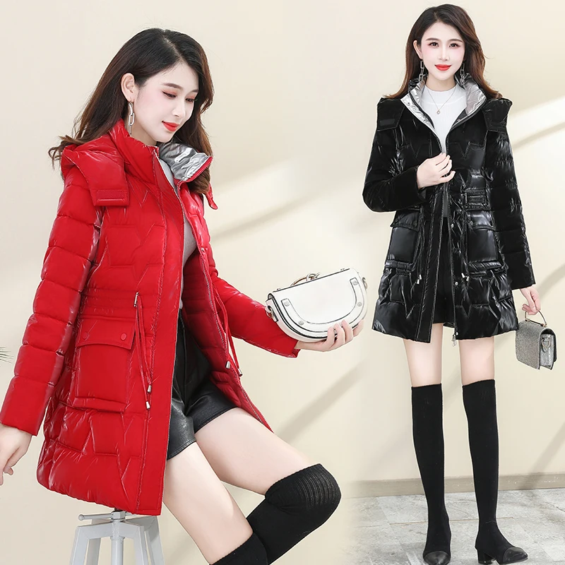 Female Jacket with Zipper for Women Loose Outerwear for Middle-aged Elderly Large Size Warm Clothing for Mom Winter Fashion 2024