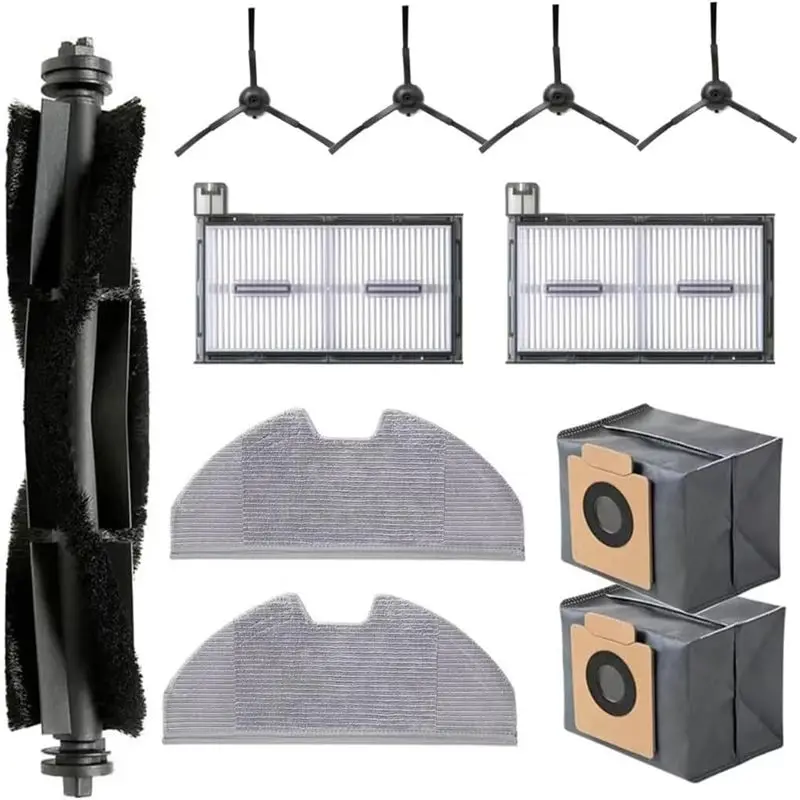 

Запасные части ABLG для пылесоса Eufy X8 Pro, комплект аксессуаров, основная щетка, боковые щетки, салфетки для уборки, мешок для сбора пыли.