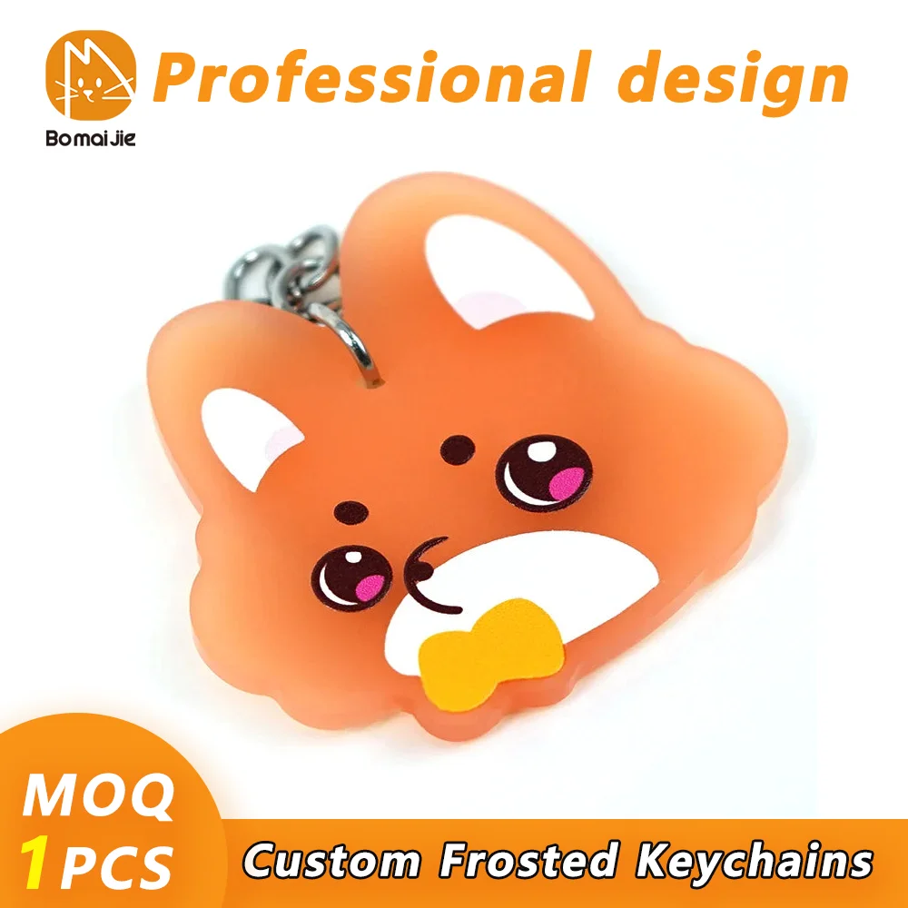 Individuelle Mattierte Schlüsselanhänger Maßgefertigte Acryl-Schlüsselanhänger Cartoon-Acryl-Schlüsselanhänger Foto-Angepasste Anime-Charms Personalisierte Schlüsselanhänger