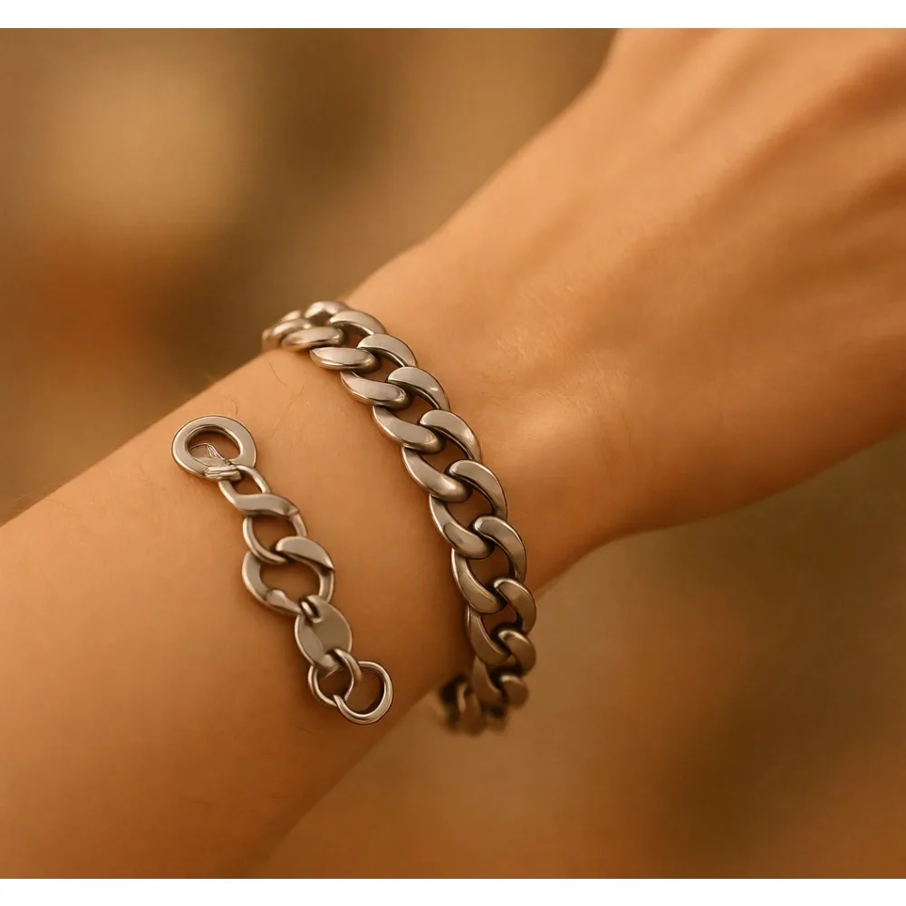 

Браслет-цепочка из нержавеющей стали в стиле Curb Cuban Link для мужчин, 6-12 мм, 7-9 дюймов