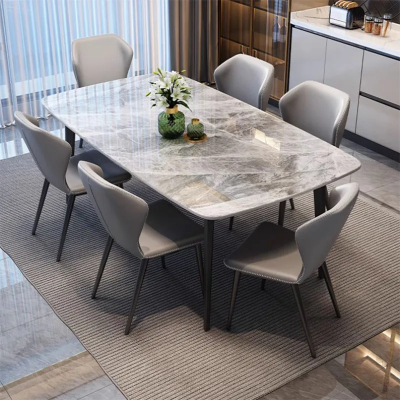 

Event Salon Rectangular Table Living Room Unique Luxury Kitchen Dining Table Set Modern Nordic Mesas De Jantar Home Furniture