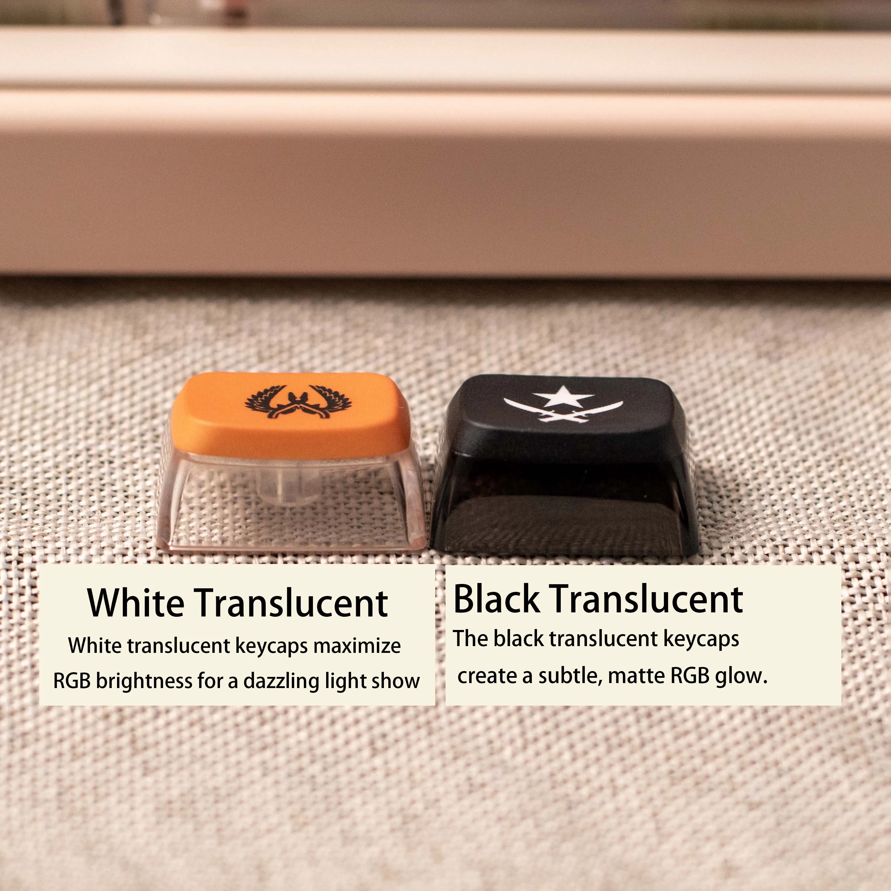 CS keycaps CS2 keycaps 119 keys full set ASA Profile  PBT dye sub keycaps Pdding keycaps Light Translucent support