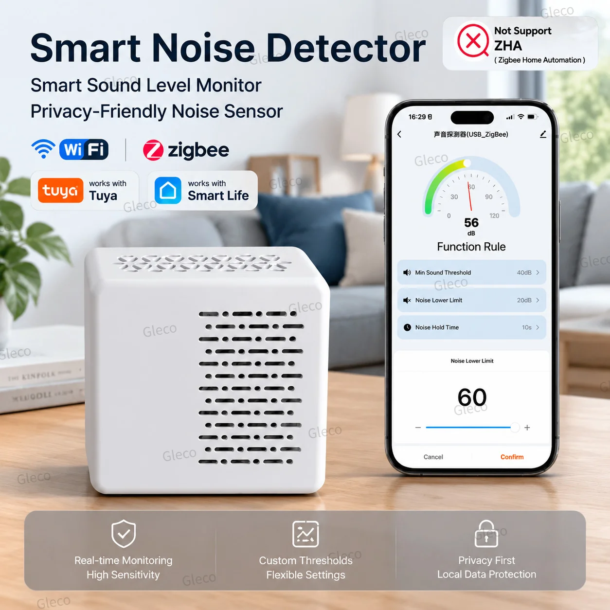Smart Home Theater - Wifi/Zigbee Noise Decibel Meter Tuya Sound