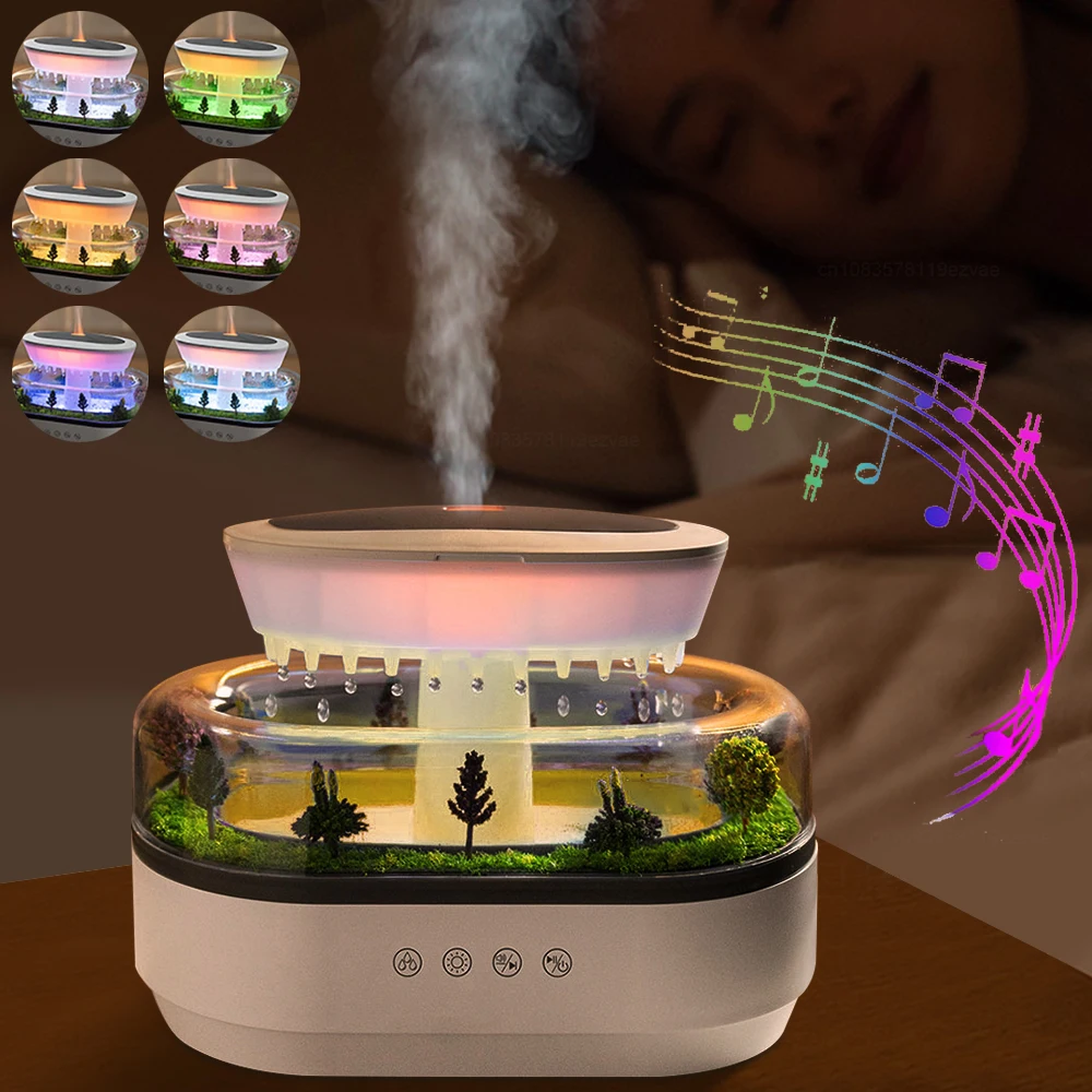 Raindrop Humidifier Aroma Diffuser Water Drop Aromatherapy With Night Light Essential Oil Diffuser for Home Fragrance Diffuser