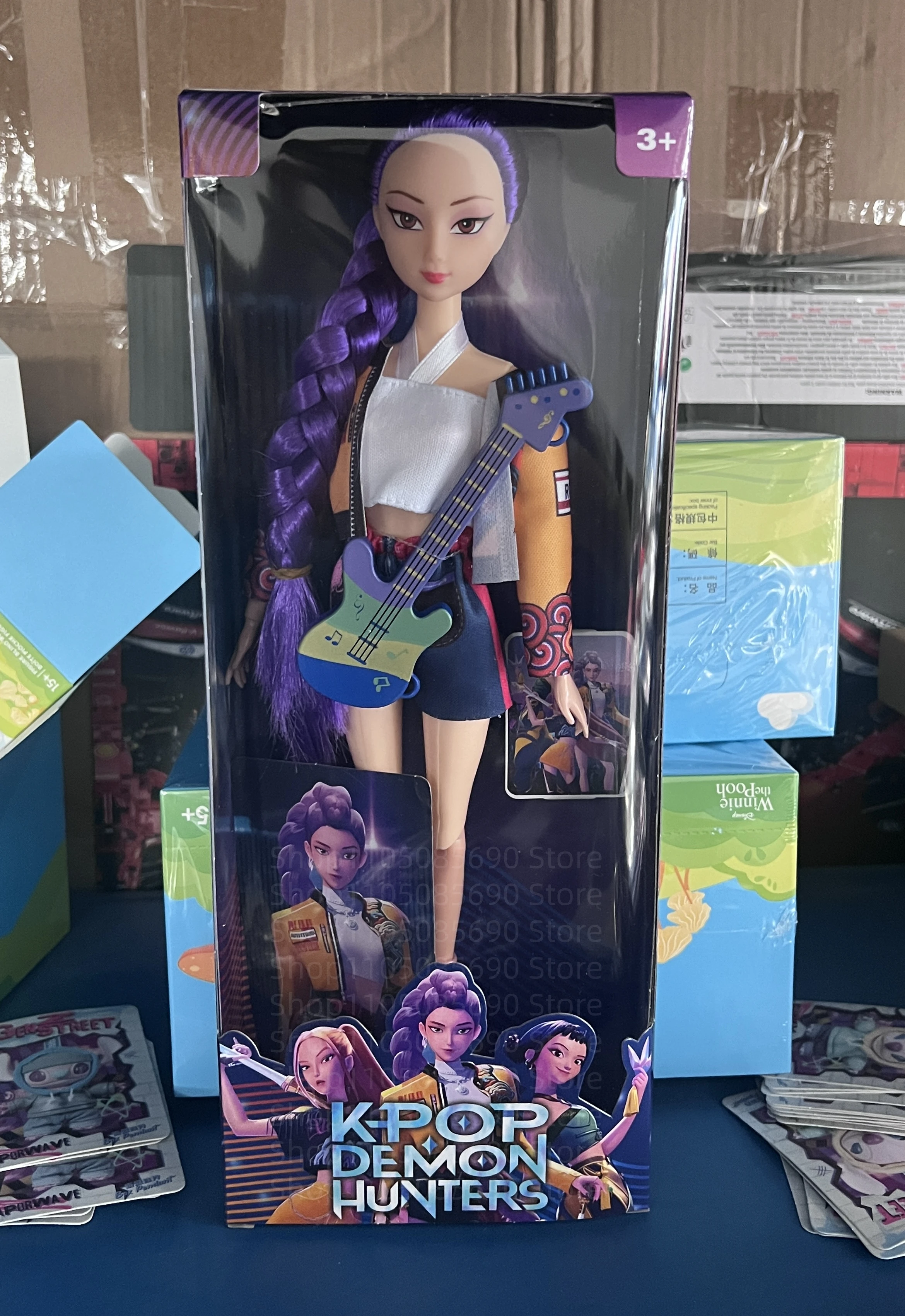 جديد الموسيقى نمط أنيمي KPop شيطان الصيادين دمية لعبة من الفينيل رومي ميرا زوي شخصية قناع الفينيل تمثال هدية عيد ميلاد مروحة نادي الهدايا #4