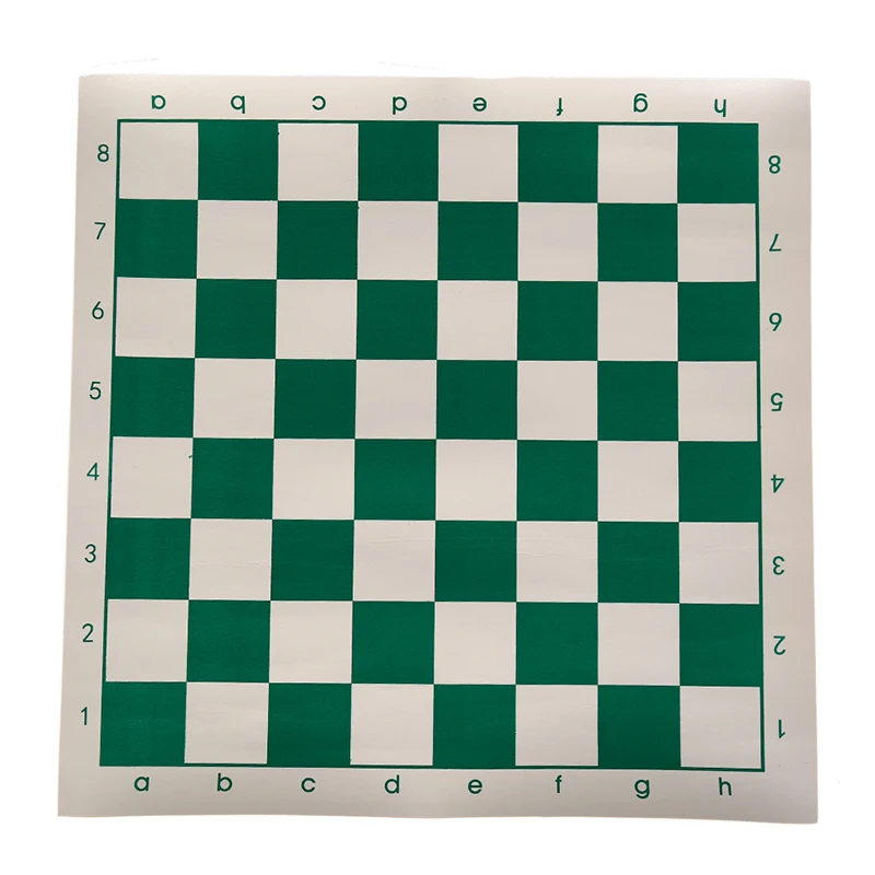 1 peça tabuleiro de xadrez 42cm x 42cm para jogos educativos infantis cor verde e branca