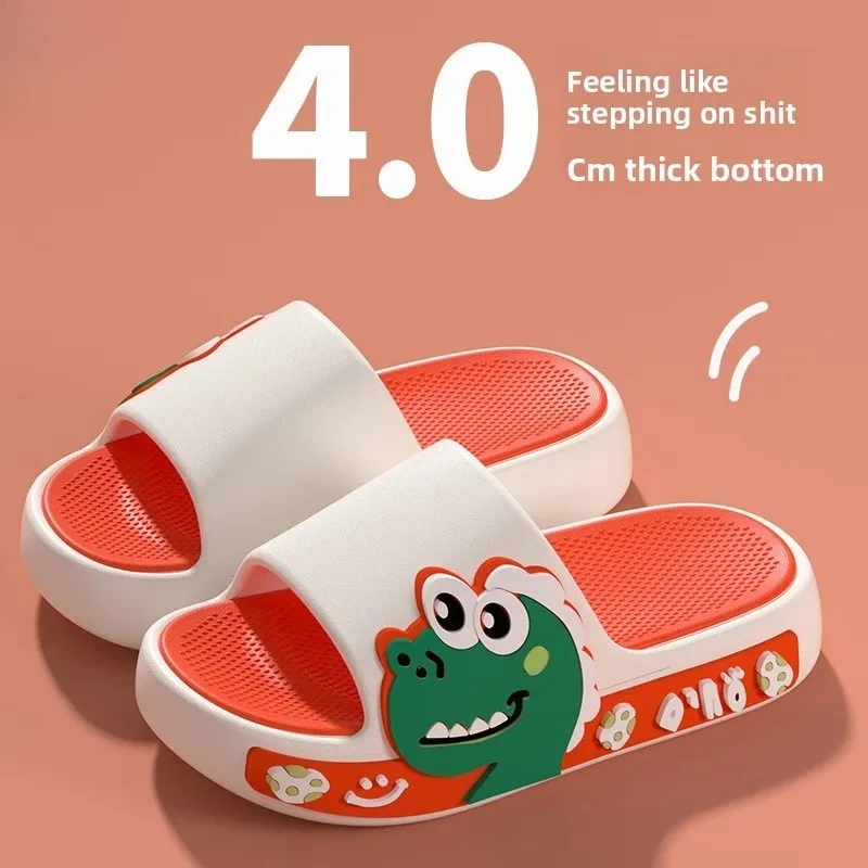 Dinosaur Slippers for Kids, Anti-Slip Soft Sole Sandals for Boys & Girls