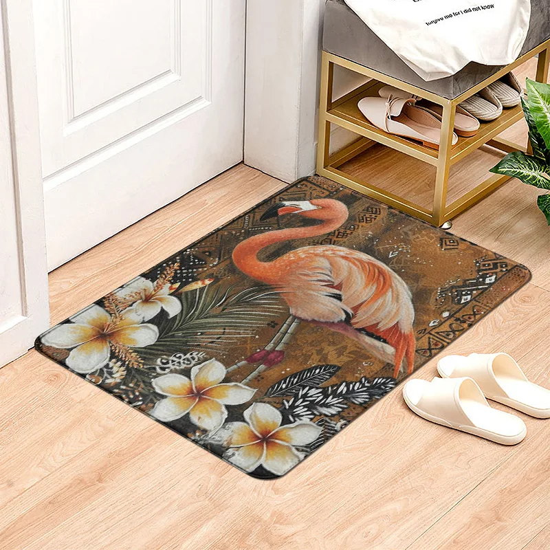 House entrance carpet Home door mat Living Room Bath Foot bathroom non-slip water absorption rugs amini flamingos nordic simple