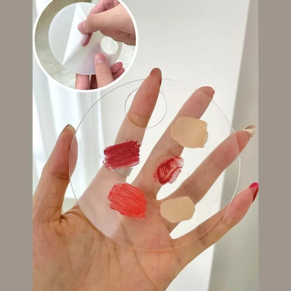 ثقوب متينة لوحة أكريليك ظلال العيون خلط أصباغ كريم الفولاذ المقاوم للصدأ صينية خلط ماكياج مسمار الفن مانيكير أداة