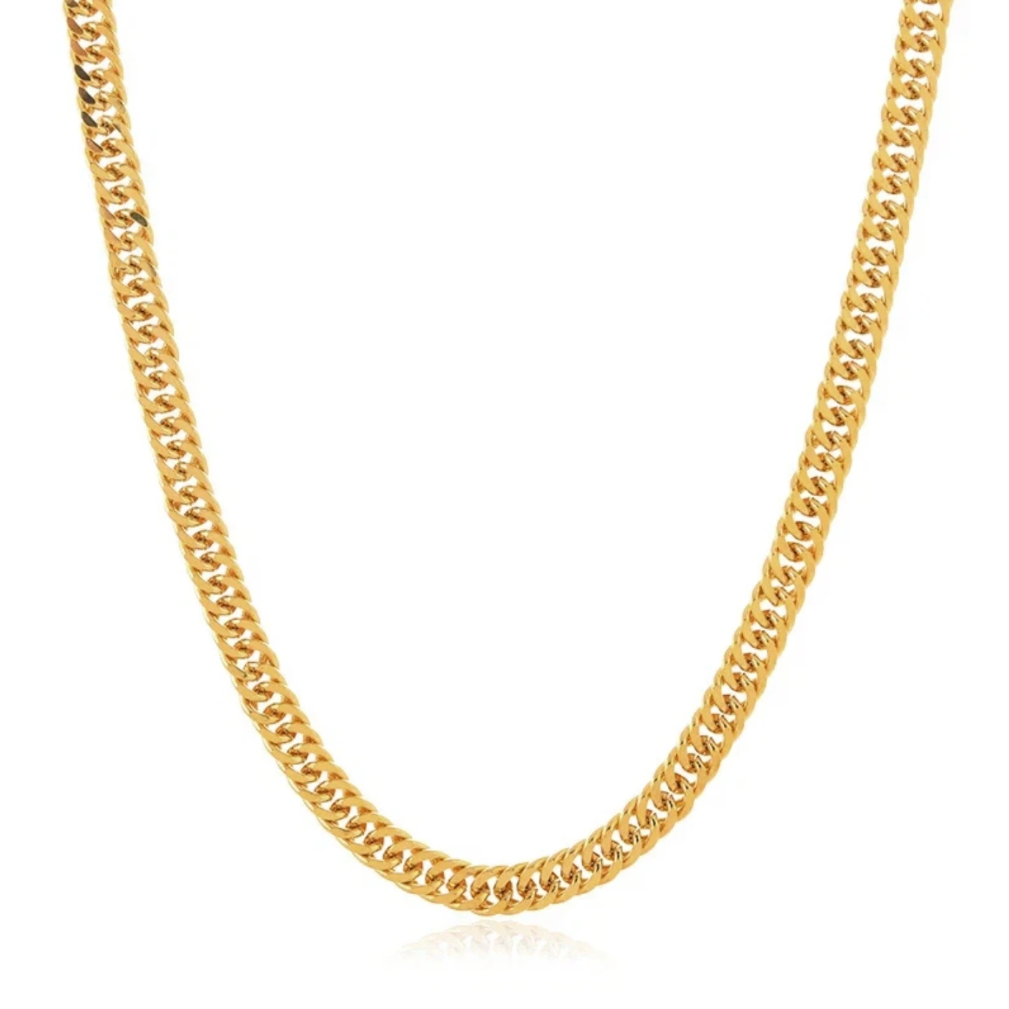 Hip Hop Curb Cuban Link Kette Halsketten Gold Silber Farbe Edelstahl Lange Halsband Kette Für Männer Frauen Vintage-Schmuck Geschenk