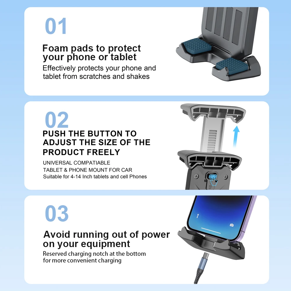 Universal Car Mount CD Player Slot Mount Tablet Stand Cell Phone Holder for Ipad Pro Air 4 To 14 Inch Xiaomi Tab Smartphone Gps