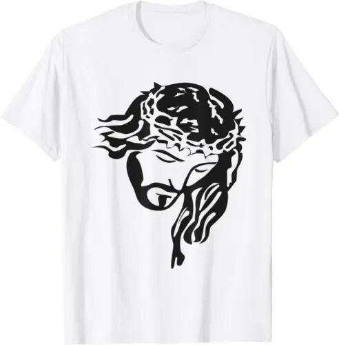 NEW LIMITED Face Of Jesus Christ With Crown Of Thorns Christian T-Shirt