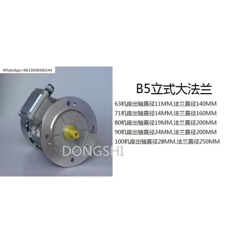 YS6314 120w three-phase asynchronous motor B14 B5 vertical flange aluminum shell motor B3 motor