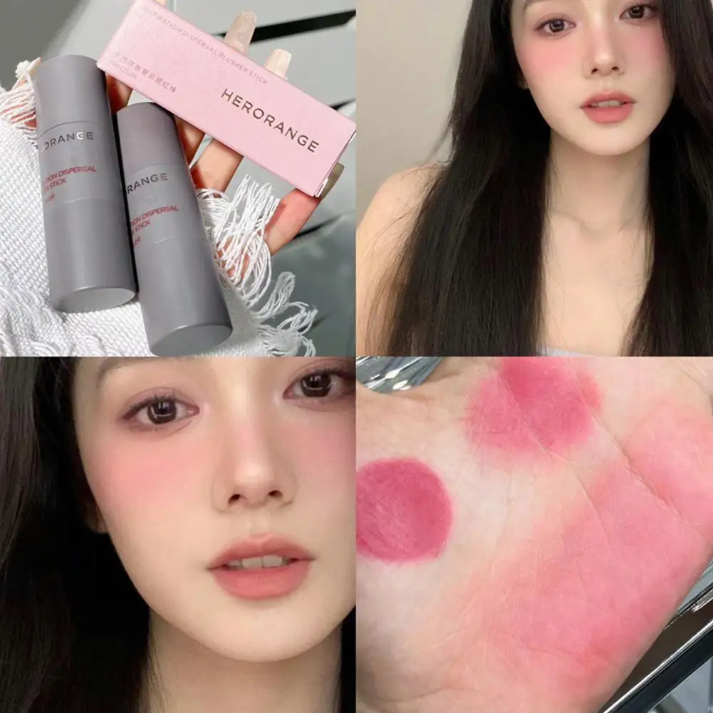 Double-ended Blush Stick Sponge Facial Blush Waterproof Contouring Face Blusher Shadow Cheek Brightening Cosmetics Korean T U3H3