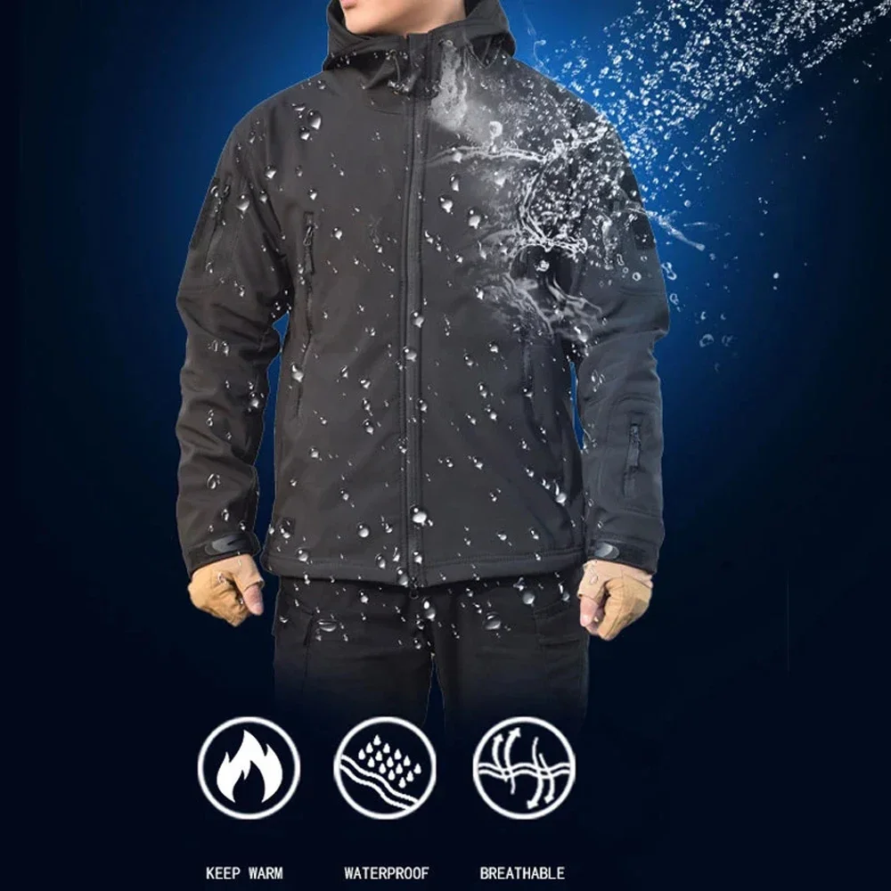 Military Shark Skin Soft Shell Jackets Men Tactical Windproof Waterproof Jacket Men Army Combat Jackets Mens Hooded Bomber Coats 9 Sa412e5cd98984505ad6dc5d17237f057Q