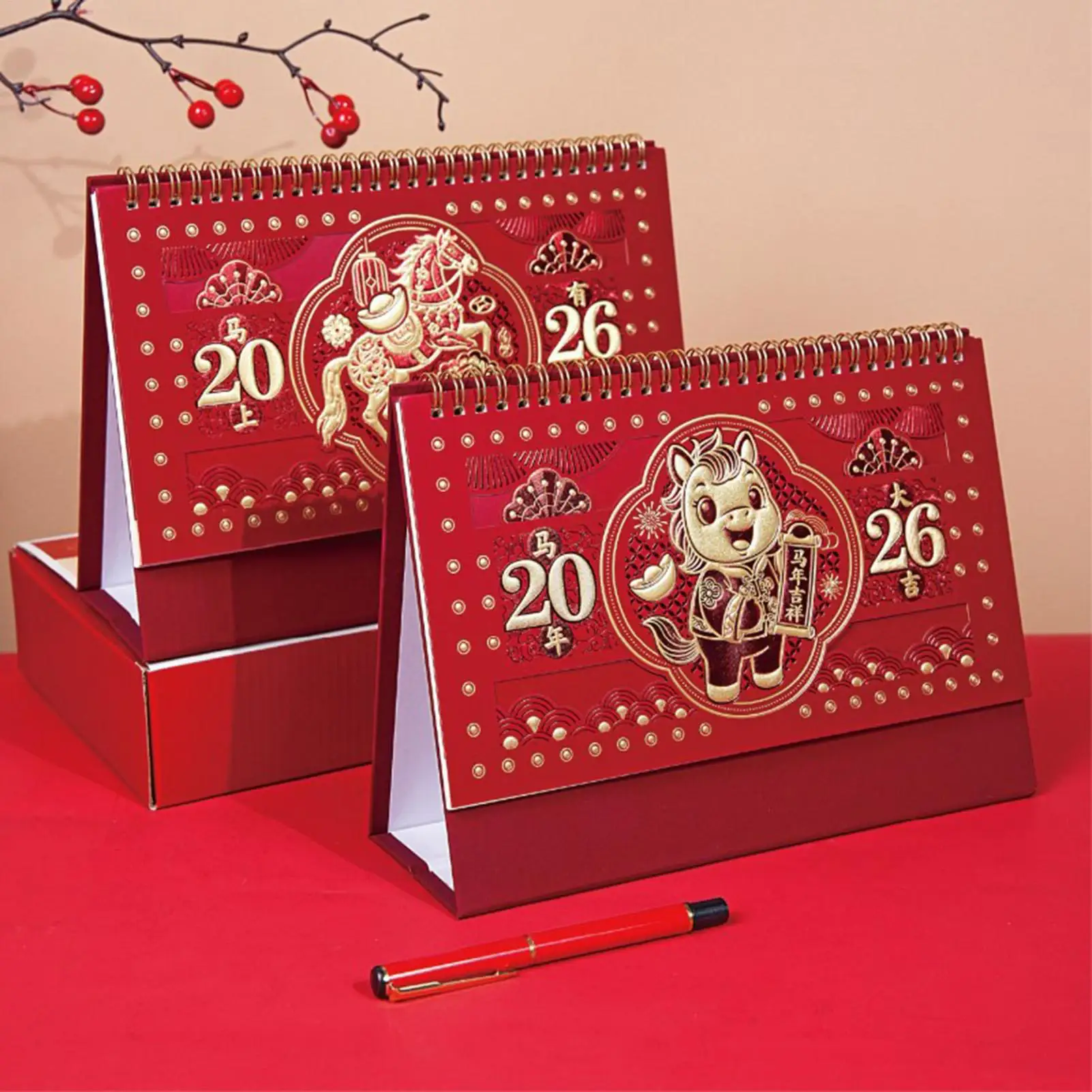 

Calendar For Desk Spring Festival Ornament Lunar New Year Desktop Monthly Calendar For Students Kids Teens Adults Friends