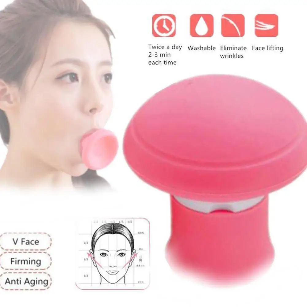 1pcs เครื่องนวดหน้า Face Masseter TRAINER ซิลิโคน Face Lifting กระชับ Nasolabial พับกําจัด Shaping Slimming TOOL