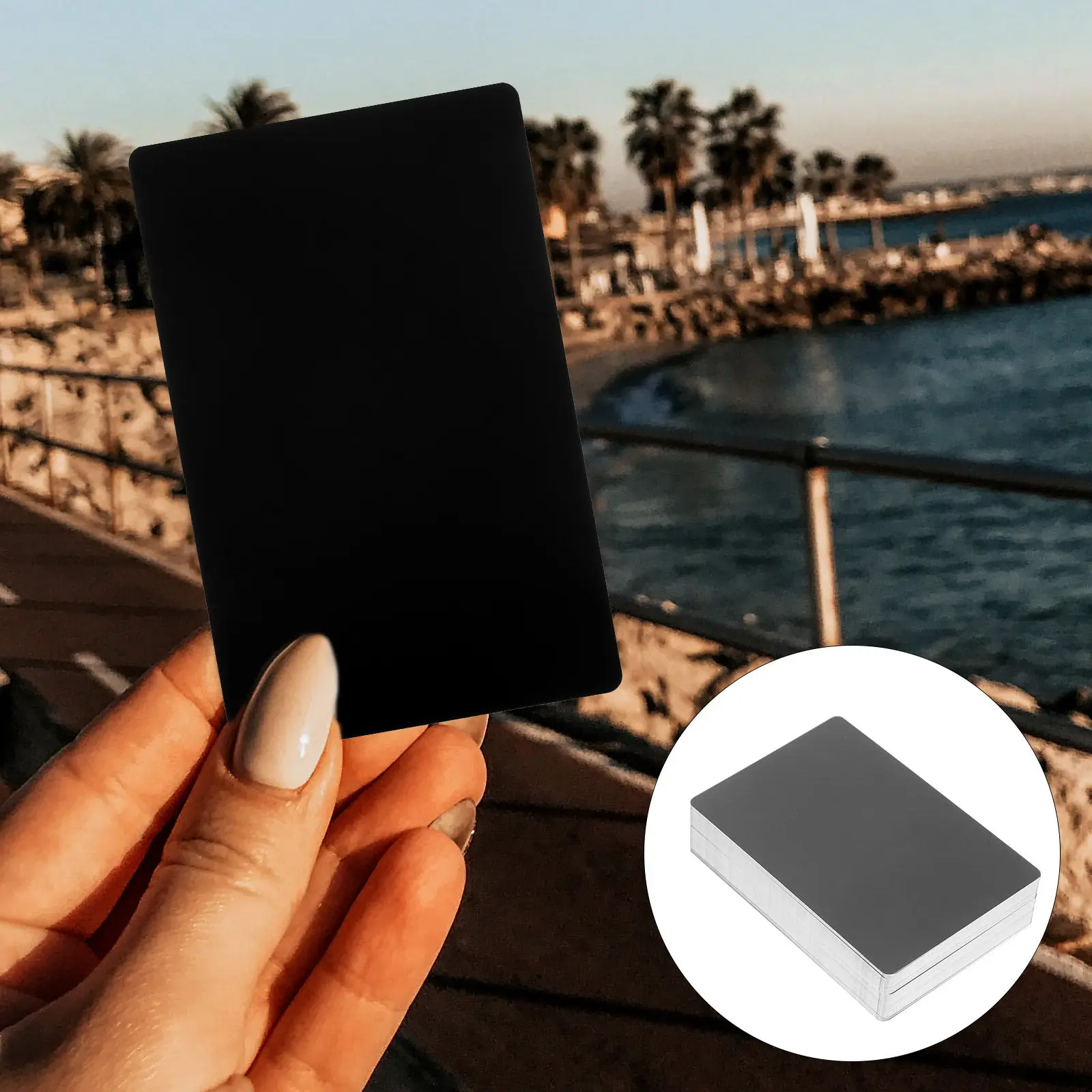 

100 шт. алюминиевых заготовок для визитных карточек, гладкие металлические именные карты для гравировки, сублимации, печати своими руками, изготовления именных табличек и бирок