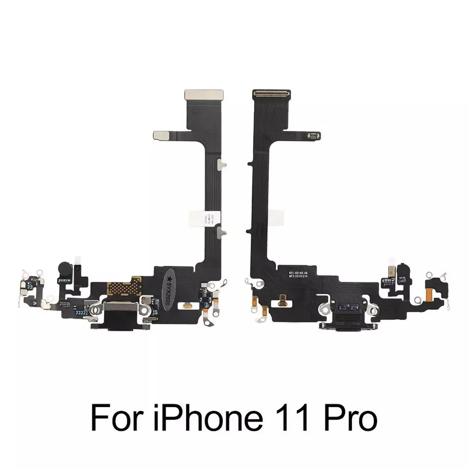 Charger Dock Flex Cable For iPhone X XR XS 11 Pro Max Charging Port Module With Microphone Replacement